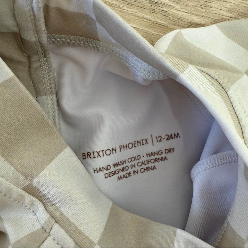 Brixton Phoenix Cream Checkered Rash Guard - Picture 13 of 13